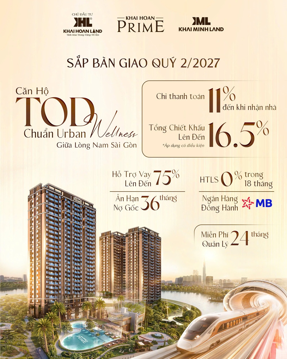 Sức hút kép của Khải Hoàn Prime khẳng định vị thế dự án ven sông đắt giá 3 Giải pháp tài chính ưu việt cùng sự đồng hành của MB Bank giúp người mua dễ dàng tích sản an toàn