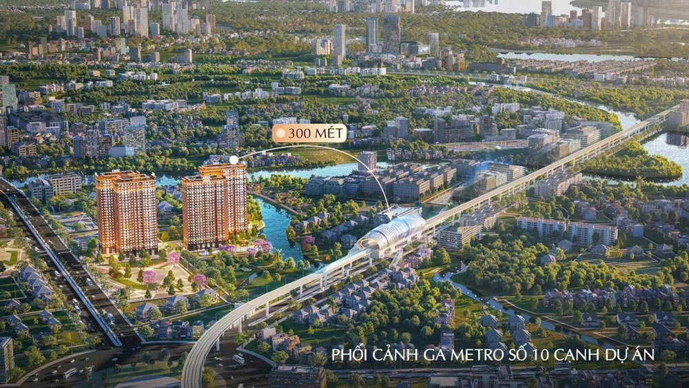 Sở hữu căn hộ chuẩn TOD khoảng cách 300m đến ga Metro số 10 Khải Hoàn Prime 2 Khải Hoàn Prime cách ga Metro số 10 chỉ khoảng 300m theo bản đồ quy hoạch