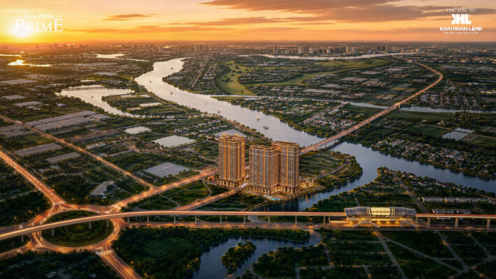 Quần thể căn hộ chung cư Khải Hoàn Prime ven sông kiêu hãnh với 3 tòa tháp Tân cổ điển mang lại không gian sống thăng hoa cho cư dân