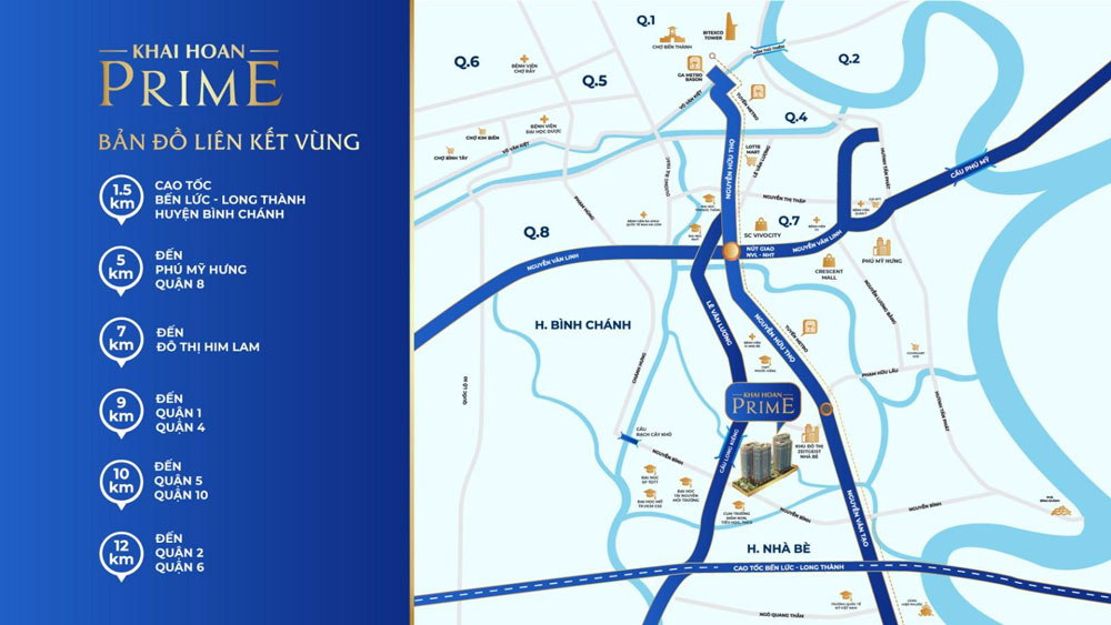 Phân tích vị trí Khải Hoàn Prime cách CBD quận 1 khoảng 9km và những lợi thế khác 3 Dự án cách CBD quận 1 khoảng 9km, đảm bảo sự yên tĩnh mà vẫn thuận tiện khi di chuyển vào trung tâm