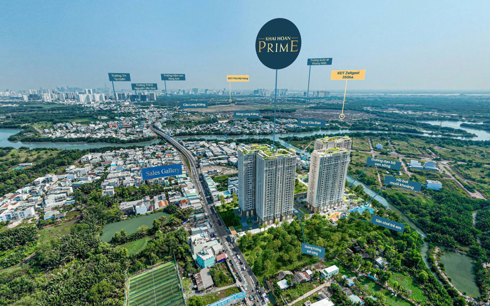 Phân tích vị trí Khải Hoàn Prime cách CBD quận 1 khoảng 9km và những lợi thế khác 4 Khải Hoàn Prime liên kết nhanh với các khu vực trọng điểm của TP. Hồ Chí Minh