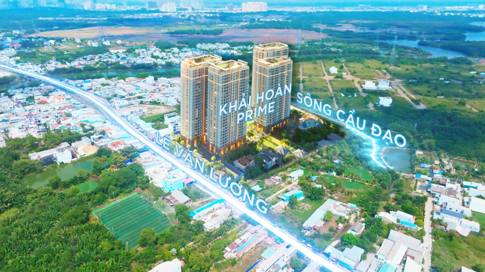 Phân tích vị trí Khải Hoàn Prime cách CBD quận 1 khoảng 9km và những lợi thế khác 2 Khải Hoàn Prime nằm trên đường Lê Văn Lương, khu vực Hiệp Phước